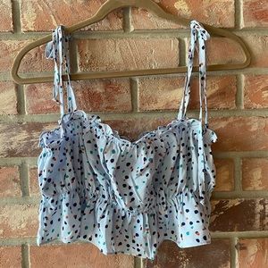 Self tie top ruffled